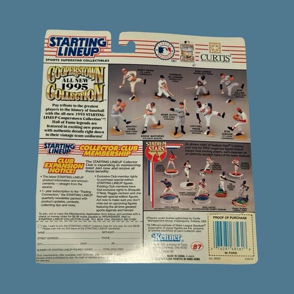1995 Whitey Ford MLB Cooperstown Collection Starting Lineup Figure Sealed On Car - Picture 4 of 5